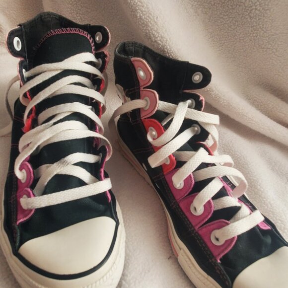 Converse Chuck Taylor High Top Women 8 Black, purple and pink - Picture 5 of 12